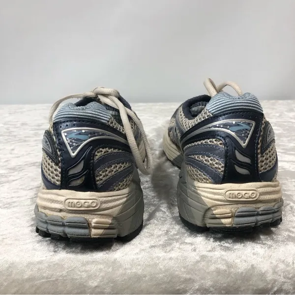 Brooks GTS 12 MOGO DNA Women’s Size 9.5 M Running Shoes Blue gray white - Image 4