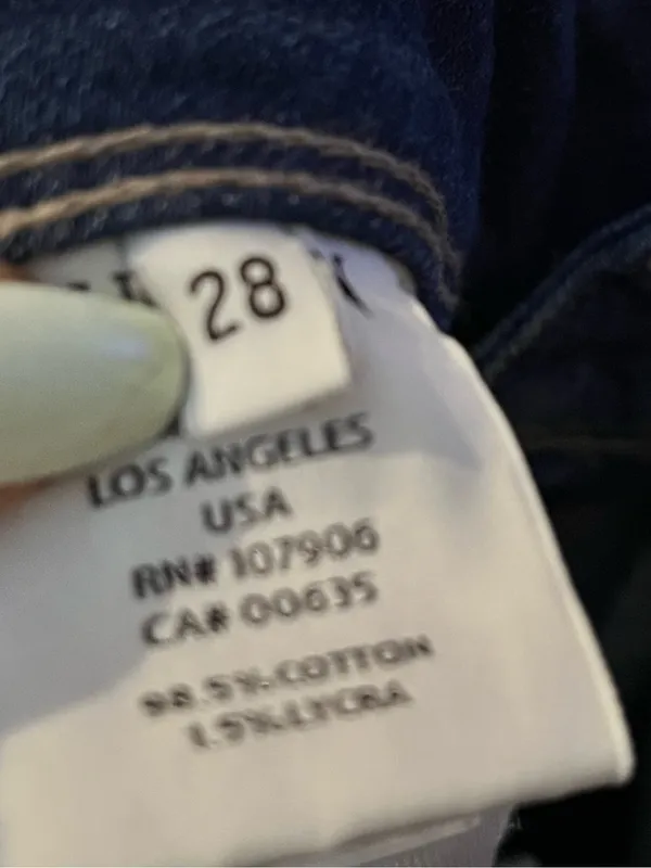 VTG Y2K HUDSON BLUE JEANS Straight FLAP STRETCH Boho Festival LOS ANGELES 28 - Image 3