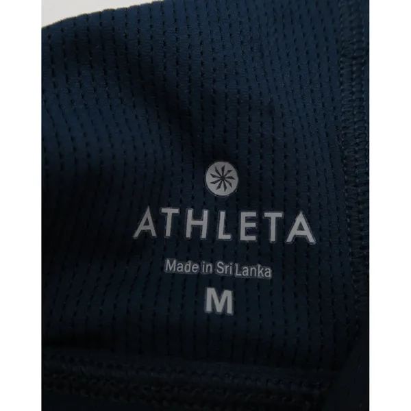 Athleta Womens Medium 2-in-1 Tank Top with Built-in Sports Bra Coral‎ Navy Blue - Image 7