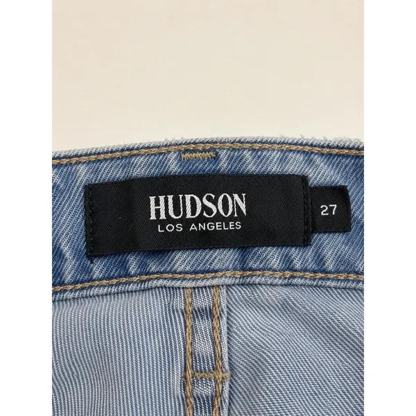 Hudson Rosie Jeans Size 27 Light Wash Distressed Wide Leg High Rise Denim - Image 4