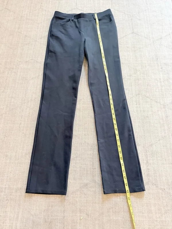 Quince Black Stretch Ponte Straight Leg Pants Size Small Work Trouser - Image 6