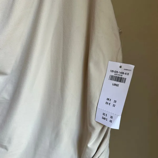 Abercrombie & Fitch Cream Seamless One Shoulder Rouched Tank Top BNWT - Image 2