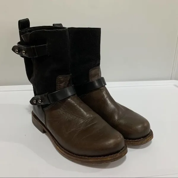 Rag and Bone two tone suede leather moto boots 37‎ - Image 2