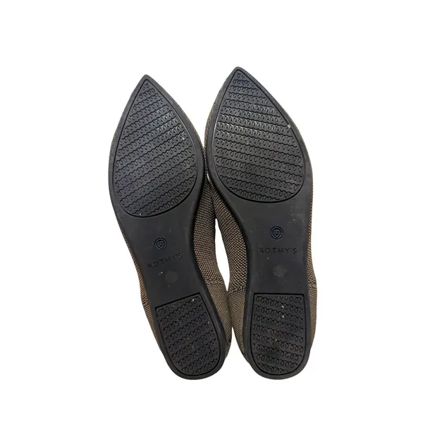 Rothy's The Point‎ flat shoes Walnut Python snake print Toe Knit Size 7.5 W - Image 7