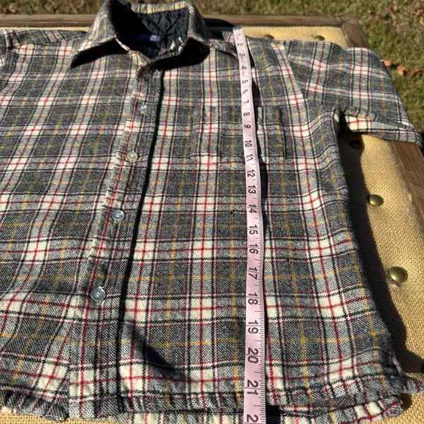 Pendleton Plaid Pure Virgin Wool Shirt Jacket Medium Made in USA Vintage - Image 7