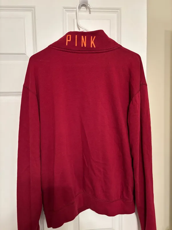 Pink Victoria’s Secret Virginia Tech Quarter Zip - Image 3
