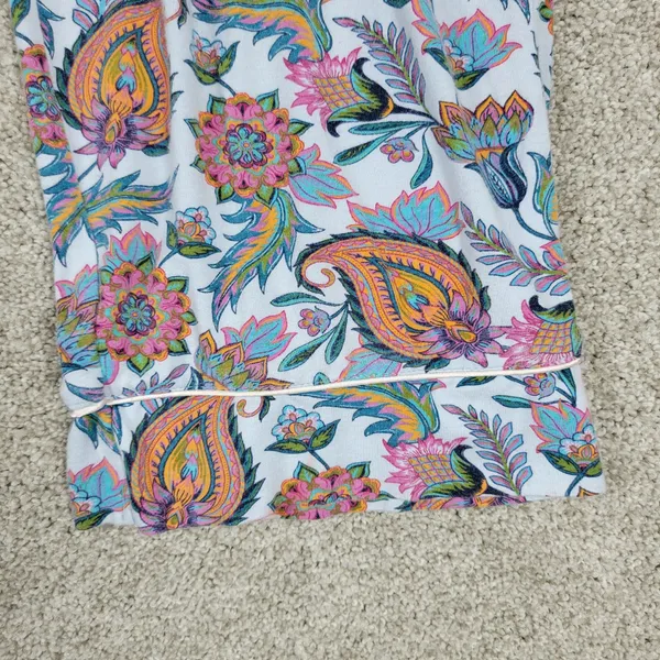 Soft Surroundings Harbor Orleans Pajamas Womens XS Floral Paisley Sleepwear - Image 9