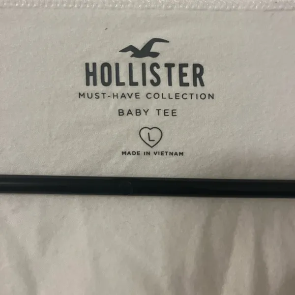Hollister White Square Neck Cropped Corset Tee - Image 3