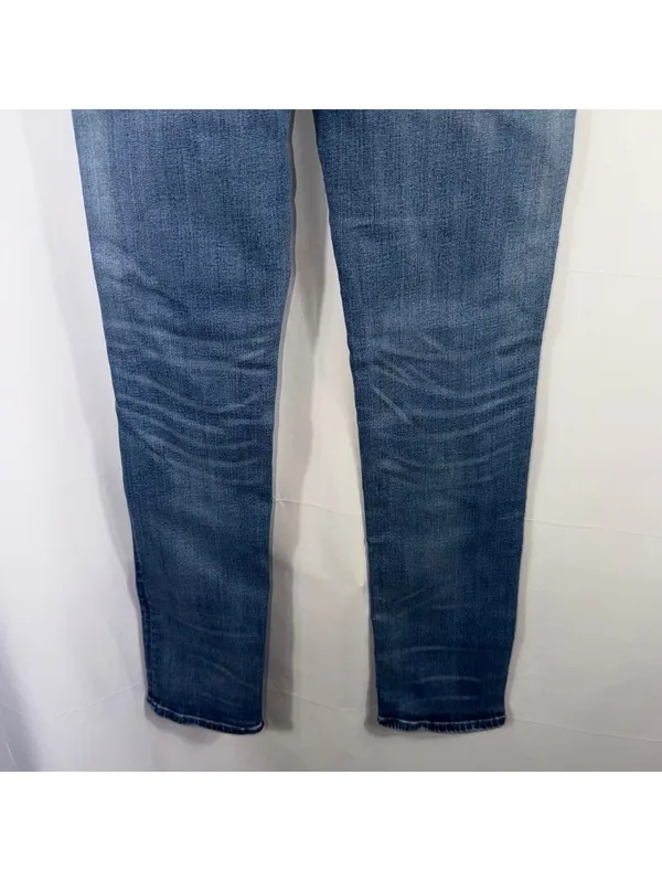 Express Cropped Legging Mid Rise Jeans Size 4 Stretch - Image 8