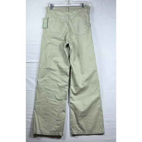 H&M Divided Womens Khaki Pants 5 pocket‎ style casual travel wide leg 4 NWT - Image 2