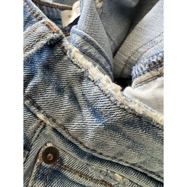 Abercrombie & Fitch Curve Love The Skinny High Rise Distressed Jeans Size 27 - Image 7