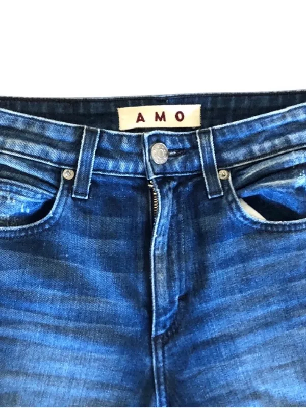 AMO Twist Dark Vintage Blue Wash Women Mid Rise Ankle Jeans Size 25 NWOT - Image 7