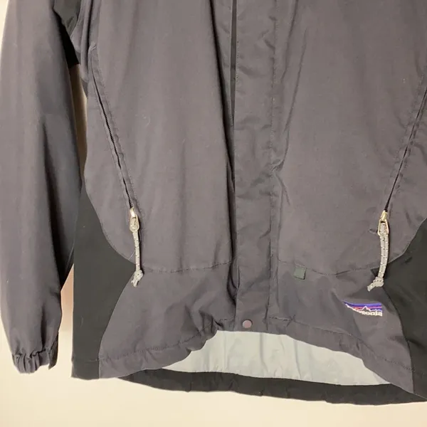 Patagonia black hooded fleece lined jacket size Small - Image 3