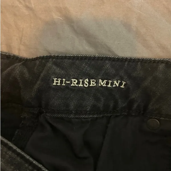 American Eagle Black High Rise Mini Jean Skirt - 6S - Image 5