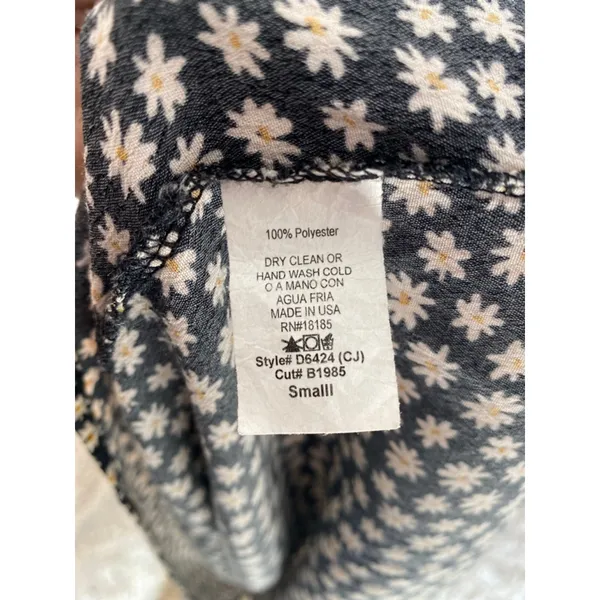 Carly Jean Los Angeles Floral Midi Dress Daisy Print Cottagecore Coquette Boho S - Image 6