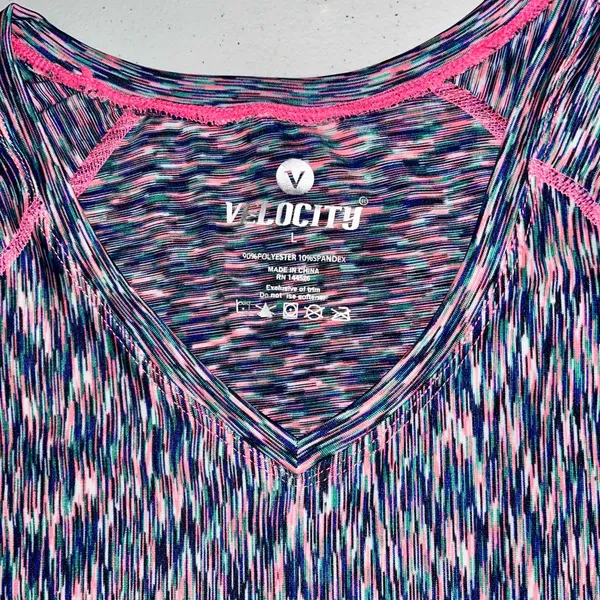 Velocity Athletic V Neck Top Pink Size L - Image 5