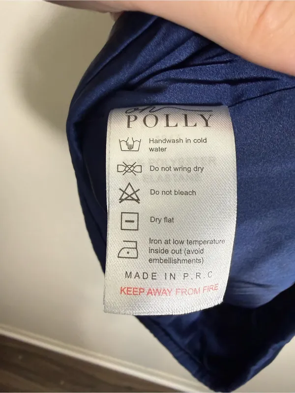 Oh Polly Upgrade You Navy Blue Satin Corset Mini Dress Size 2 - Image 6