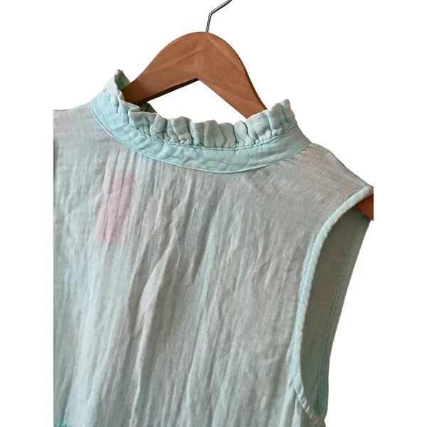 Simply Southern‎ Seafoam Green Cotton Gauze Tiered Ruffle Mini Dress Small NWT - Image 13