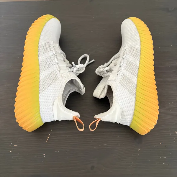 Adidas Sneaker Kaptir Flow 6 White Yellow Orange Gradient Chunky Mesh Athletic - Image 5