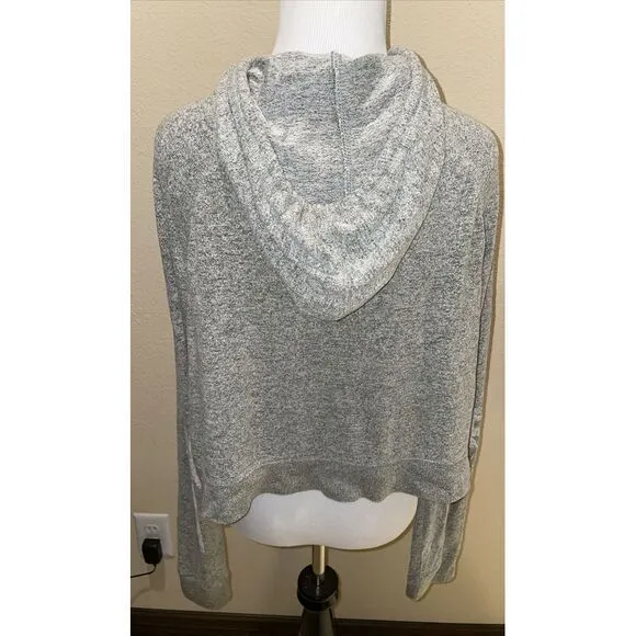 Free Press Women's Gray Cropped Hoodie Size M‎ - Image 3
