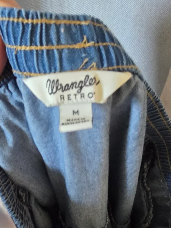 Wrangler Retro Custom Maxi Tiered Denim Blue Jean Skirt M - Image 3