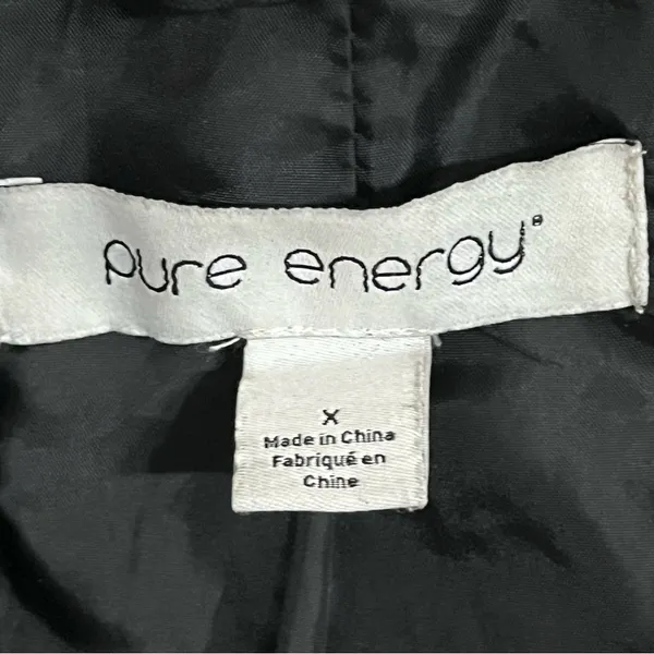 Women's Pure Energy‎ Black Winter Fall Jacket Size XL Faux Leather Trim Black - Image 3