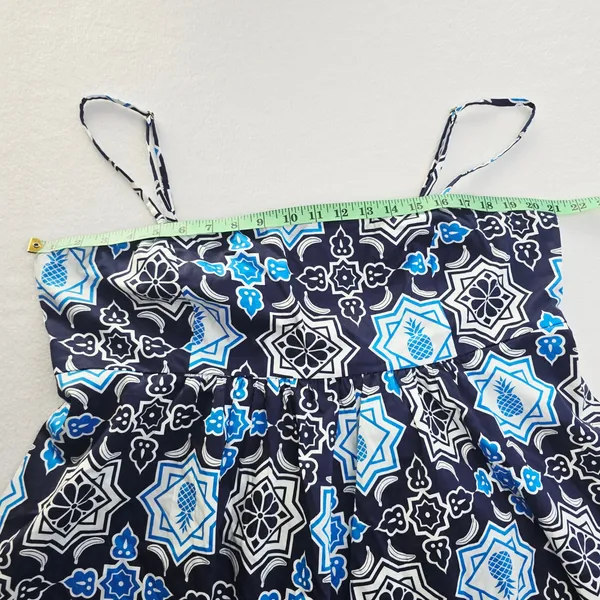Hutch Anthropologie Blue White Tile Pineapple Print Romper Pockets XL‎ 1 - Image 11