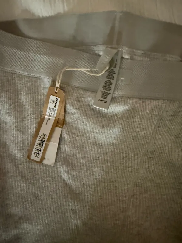 SKIMS Boxer Shorts Light Heather Grey Cotton Rib - Image 3