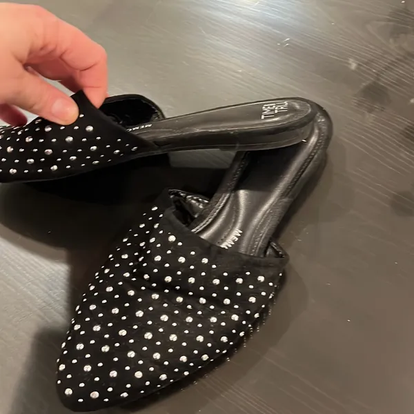 Loafer black and silver stud Size 7.5 - Image 3