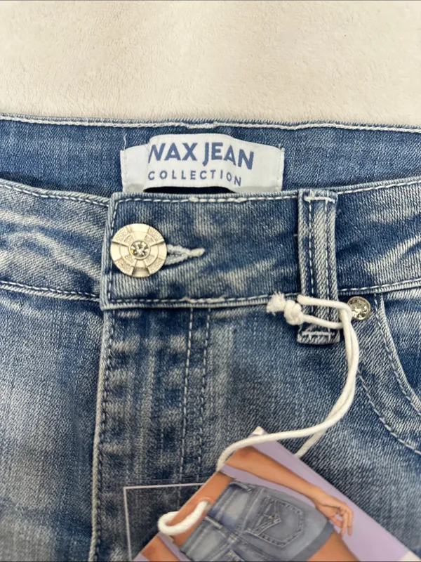 Wax Jean Light Blue Denim Cuffed Shorts - Image 9