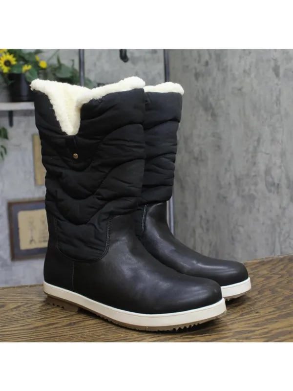 Journee Collection PIPPAH Shearling Lined Cold Weather Boots Black 10M - Image 2