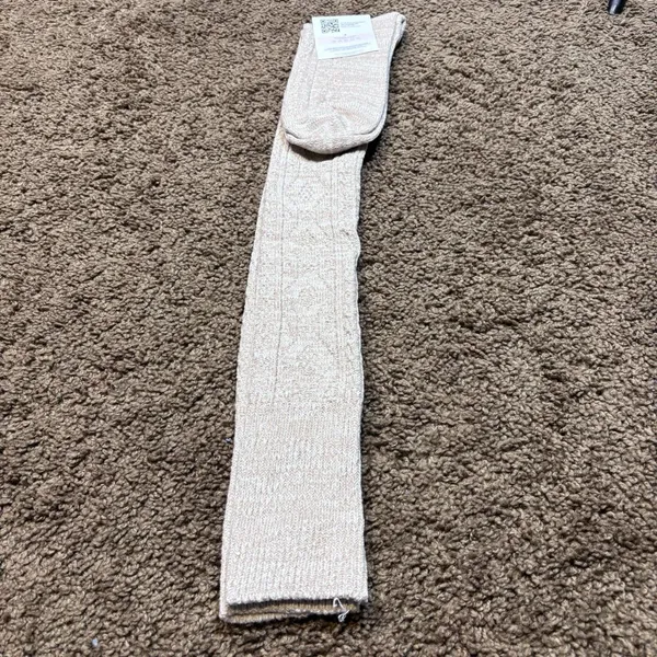 Pudus Beige Knee High Sweater Socks Size 6 - Image 6