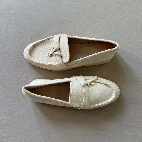 Faux Suede Metal Accent Moccasin Loafers - Image 6