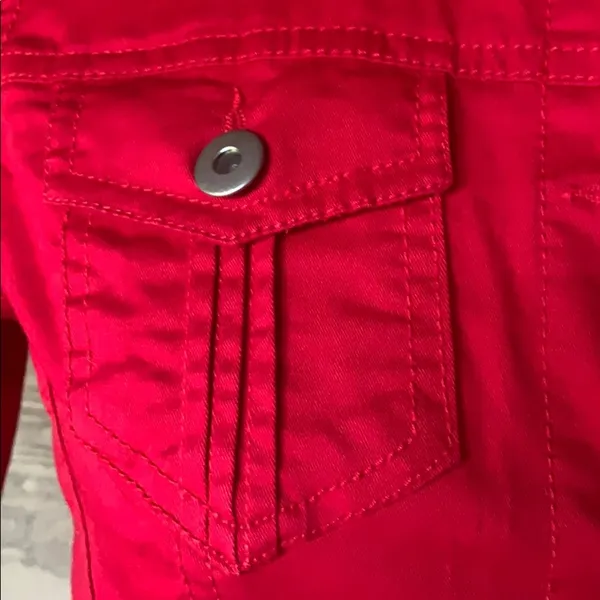Dressbarn jacket button down red - Image 4