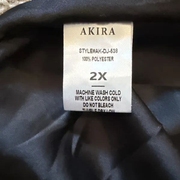 The AKIRA Label Lennon Printed Metallic Maxi Dress NWOT 2X Homecoming - Image 8