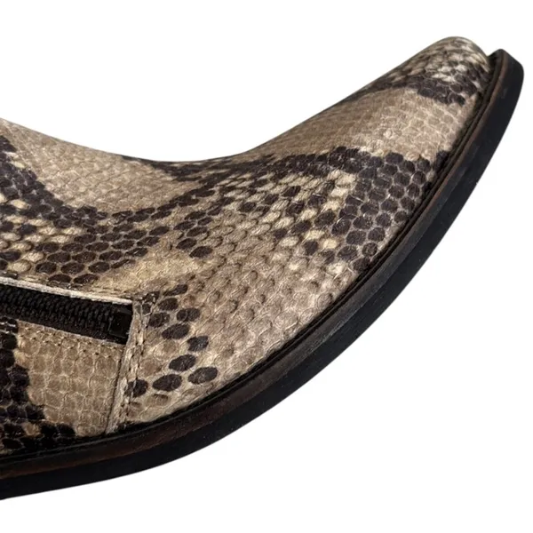 Free People Leather Ankle Boots Snakeskin Size 7 - Image 6
