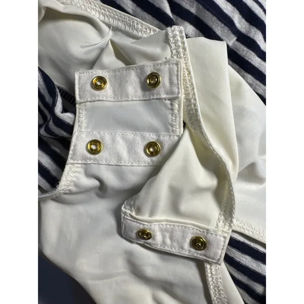 J.Crew Striped Bodysuit Top Nautical Casual Layering‎ Tee Shirt L - Image 11