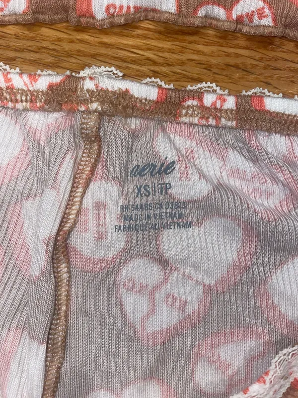 Aerie heart print pajama set - Image 3