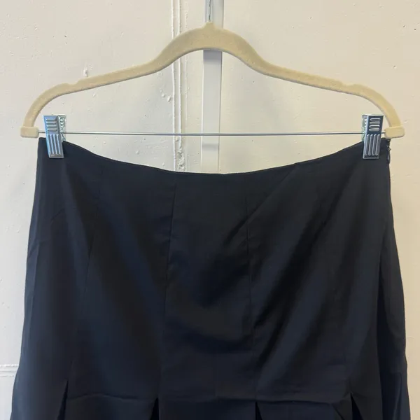 Vintage J. McLaughlin Black Pleated Drop Waist Skirt‎ Size 10 Academia Classic - Image 5