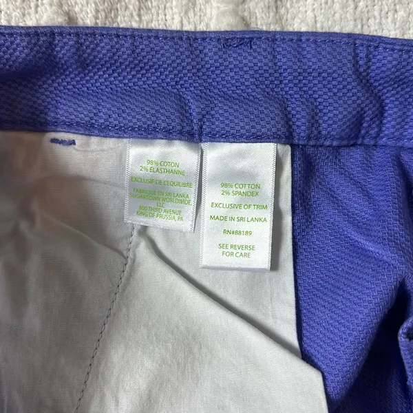 Lilly Pulitzer Callahan Stretch Shorts Textured Chino‎ Purple Size 10 - Image 5