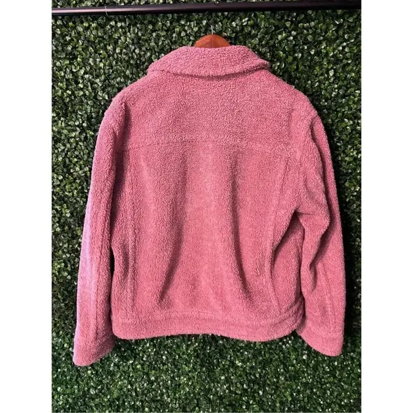 Vince Pink Shearling Jacket Sz Medium - Image 4