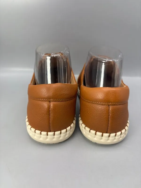 Brioso Sabino Flat Shoes Womens 8 Brown Leather Slip On Round Toe 202404ZE - Image 4