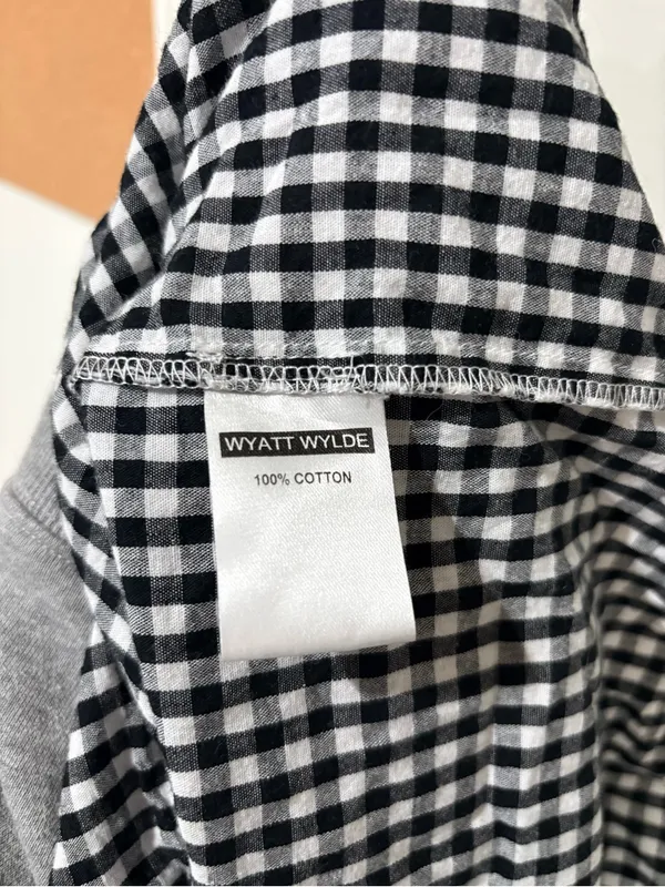 Wyatt Wylde Helena Gingham Tiered Halter Maxi Dress Size M - Image 4
