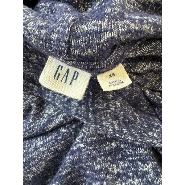 Gap Dark Blue Heather Relaxed Fit Hooded Sweatshirt - Image 5