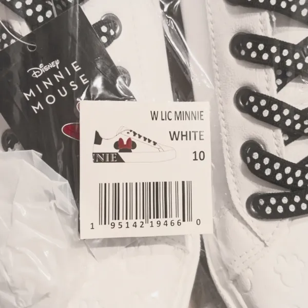 Minnie Mouse Womens 10 Shoes Sneakers Black White Red Disney Mickey NWT NEW - Image 3