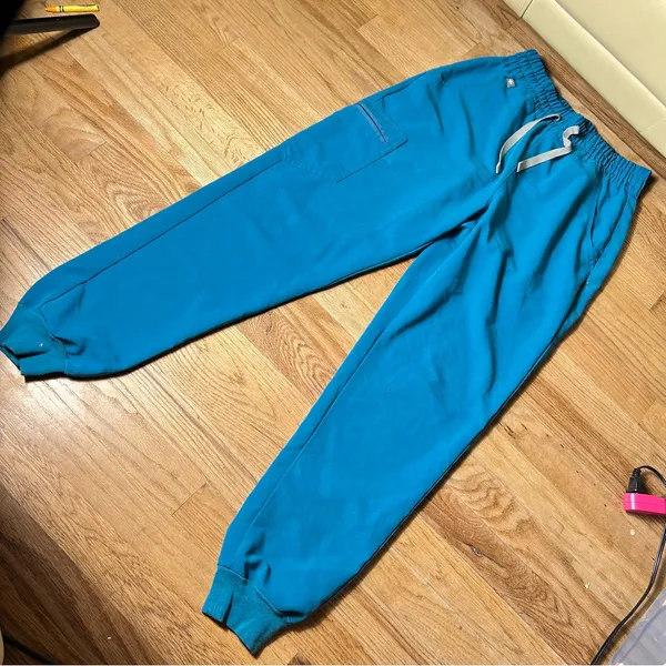 FIGS‎ women’s BluePants with Elastic Cuffs and Drawstring Waist size S - Image 3