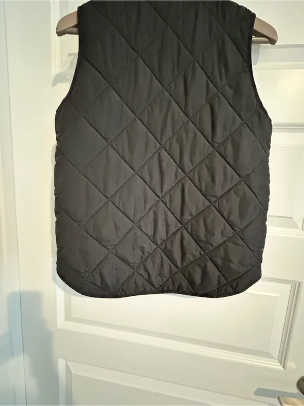 J Crew Black Quilted Vest Size S - Image 8