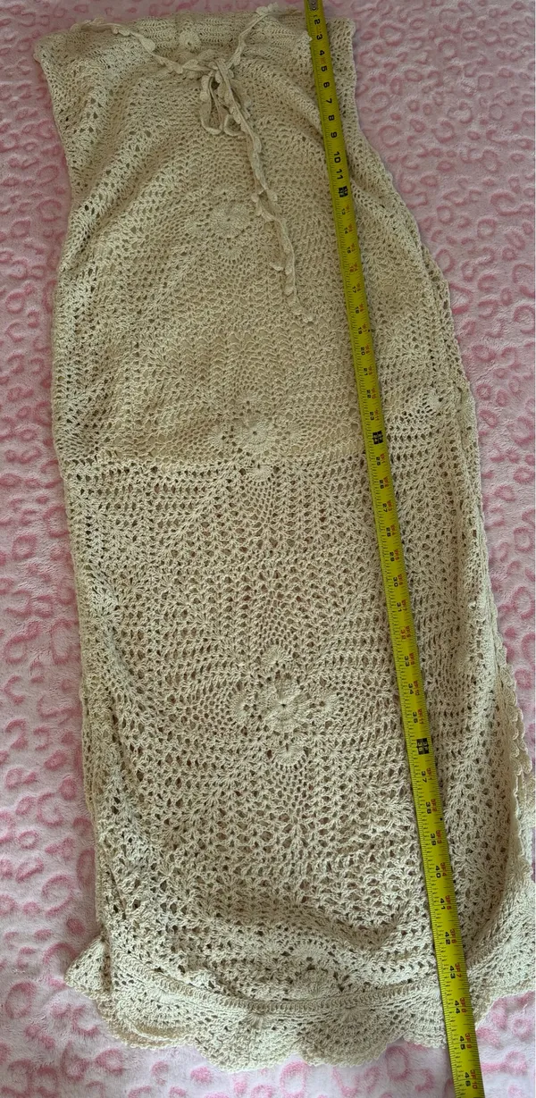 NWT Free People Dahlia Crochet Maxi Dress In Cream Size: S - Image 9