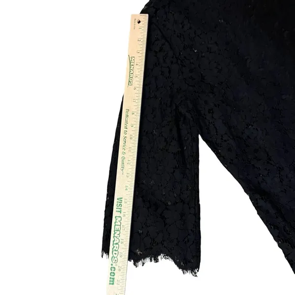 Rafaella Blouse Womens L Used Black Floral Lace Attached Cami - Image 15