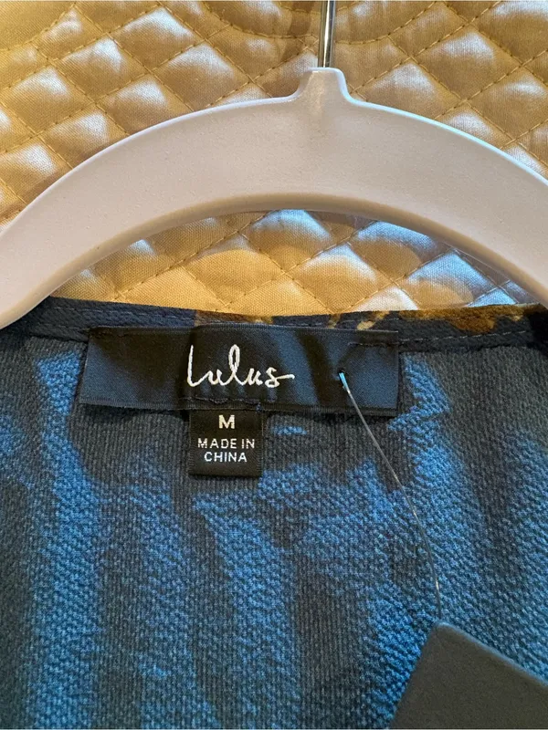 Lulus September Sunsets Dark Teal Floral Print Wrap Maxi Dress NWT size M - Image 8